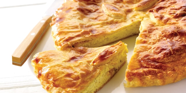 Aardappeltaart met verse kaas