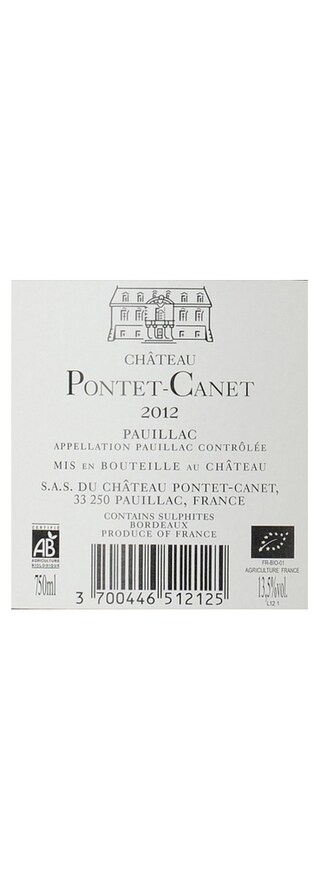 FR BORDEAUX PAUILLAC | Château Pontet Canet 2012 