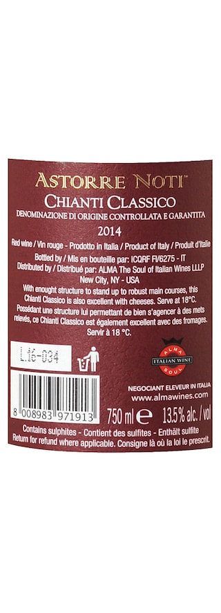 Italie - Italië | Toscana D.O.C.G. | Astorre Chianti classico 14 Rood 
