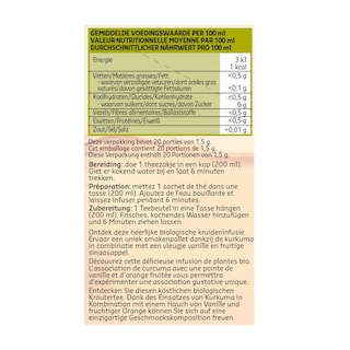 Delhaize | Bio | Herbal | Infusion | Turmeric | Orange | Vanilla | Bio 