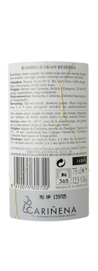 Espagne - Spanje | Carinena D.O. | Ramiro II Gran Reserva Rood 