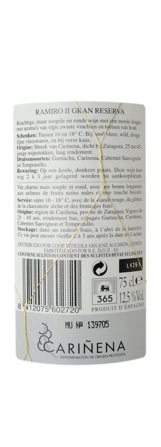 Espagne - Spanje | Carinena D.O. | Ramiro II Gran Reserva Rouge 