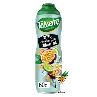 Teisseire | Zéro | Sirop | Fruit de passion | Sans sucre 60 cl