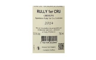France - Frankrijk | Bourgogne - Côte Chalonnaise | Rully 1er Cru Gresigny 2014 Blanc 