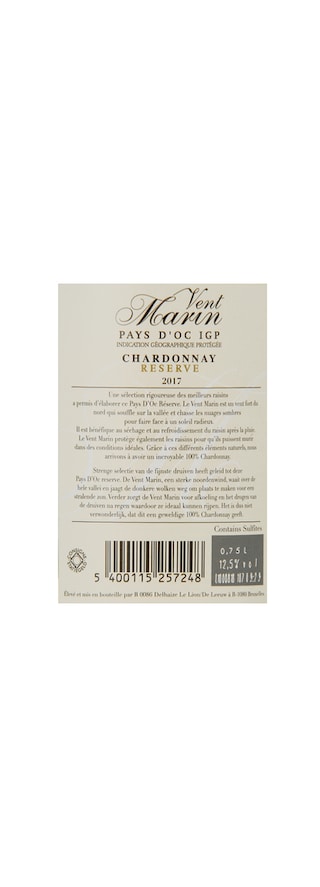 France - Frankrijk | Oc IGP | Vent Marin Chardonnay Reserve Blanc 