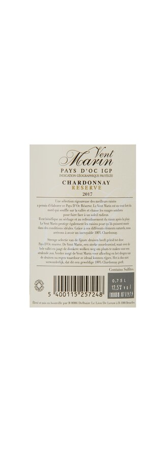 France - Frankrijk | Oc IGP | Vent Marin Chardonnay Reserve Wit 