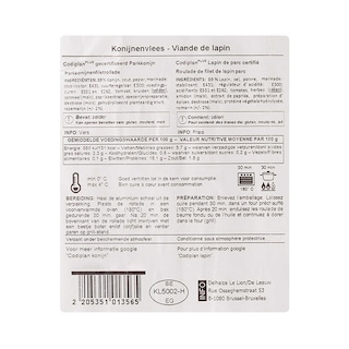 Delhaize | Roulades de filet | Lapin | Parc 
