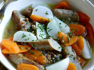 Soupe-repas aux saucisses de porc