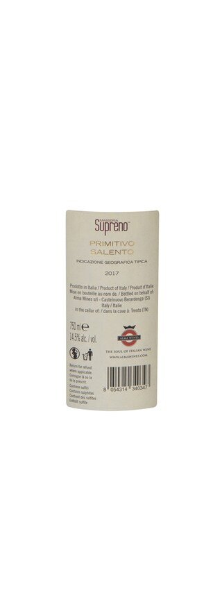 Italie - Italië | Puglia - Salento IGT | Masseria Supreno Primitivo 2018 