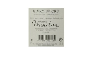 France - Frankrijk | Bourgogne - Côtes Chalonnaise | Givry 1er Cru Clos Jus Domaine Mouton 2014 