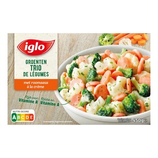 Iglo | Groenten Trio met Roomsaus 