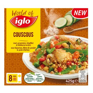 Iglo | Couscous légumes, pois chiches et filet de poulet 