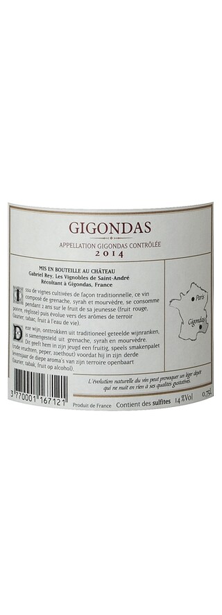 France -  Franrkijk | Rhône - Gigondas | Château St-André Gigondas 14 Rood 