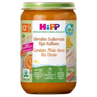 Hipp | Maaltijd | Wortel Mais Kalkoen | 12M | Bio 220 gr