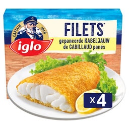 Gepaneerde Kabeljauwfilets | 4 stuks