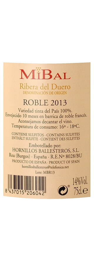 Espagne - Spanje | Ribera Del Ruedo | Mibal Rouge 