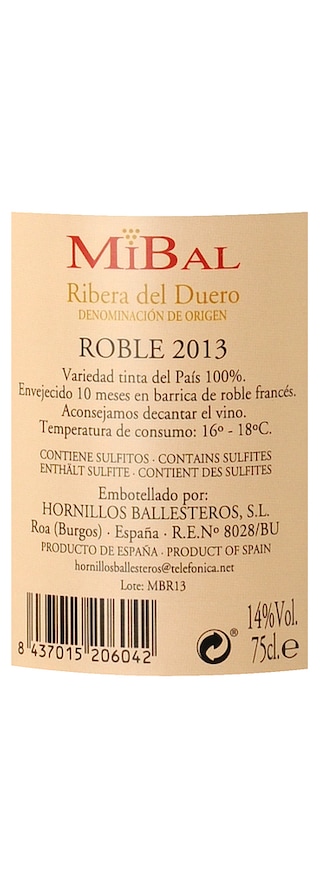 Espagne - Spanje | Ribera Del Ruedo | Mibal Rouge 