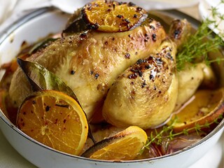 Coucou de Malines à l’orange et à l’échalote