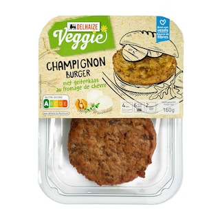Delhaize | Burger | Champignons | Geitenkaas 