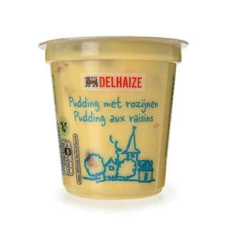 Delhaize | Pudding | Vanille-Rozijnen | 2+1 gratis 