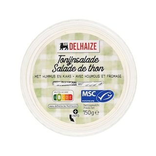 Delhaize | Salade à tartiner à base de fromage, thon MSC et houmus 