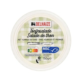 Delhaize | Tonijn MSC salade met hummus & kaas 