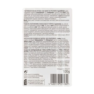 Delhaize | Plant-Based | Vegetarische sneetjes | Gekruid | Bio 100 gr