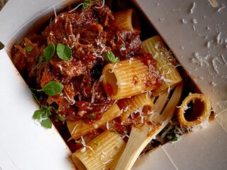 Pâtes au ragù de queue de bœuf