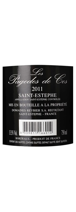 Bordeaux - Saint Estephe | Pagodes de Cos 2011 