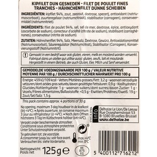 Delhaize | Filet de poulet  | Tranches 