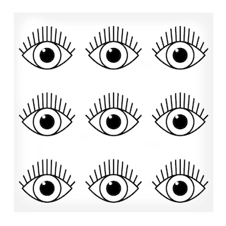 Happy Paper | Servetten | Eyes Black | 33x33cm 