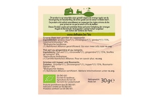 Delhaize | Bio | Green | Tea | Ginger | Rosemary | Bio 30 gr