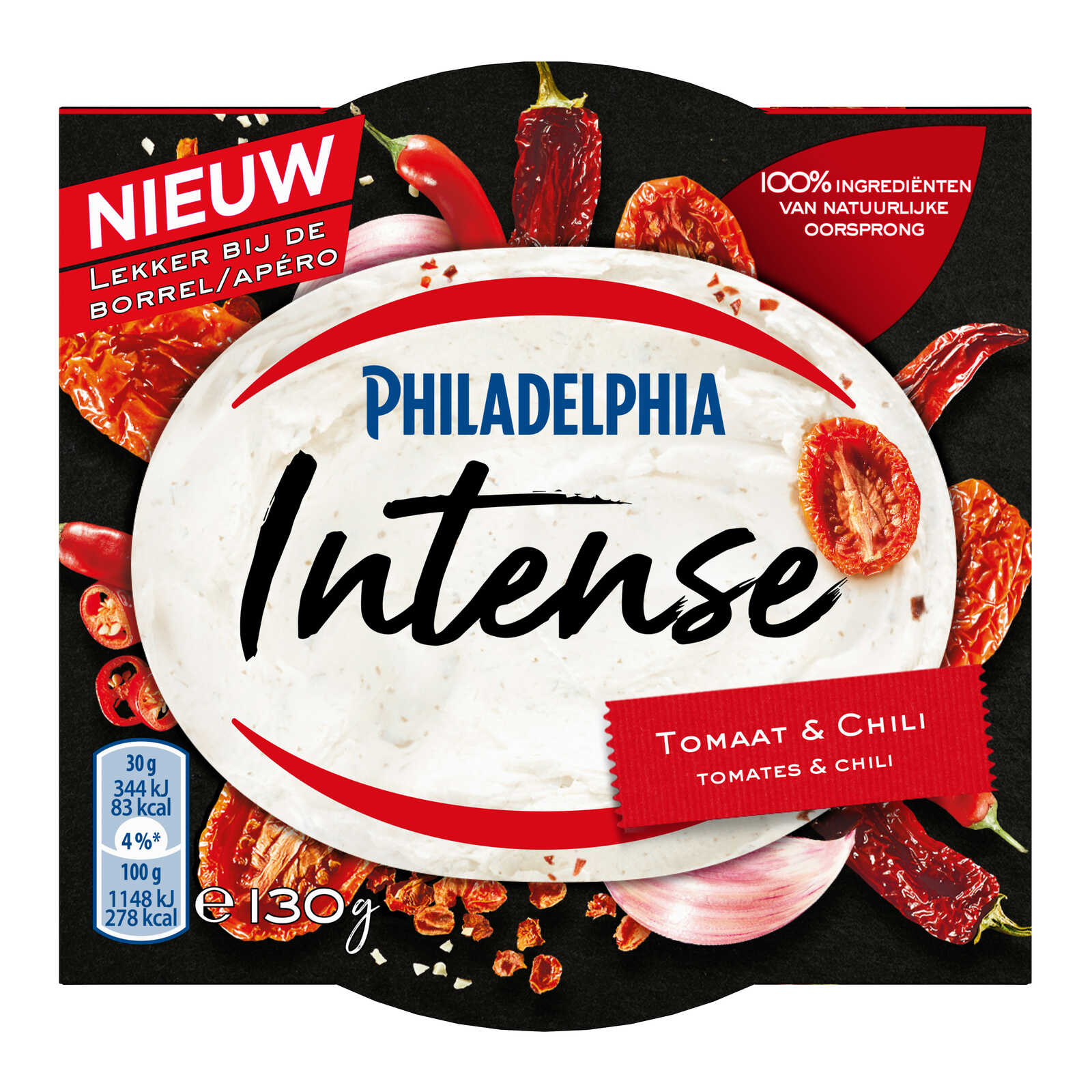 Philadelphia Smeerkaas Intense Tomaat Chili 130 gr Delhaize