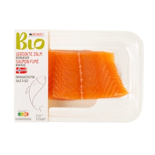 Delhaize | Bio | Filet de saumon | Fumé | Bio 125 gr