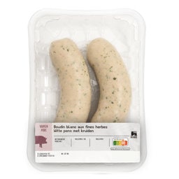 Delhaize | Boudins | Blanc | Fines herbes | Porc 