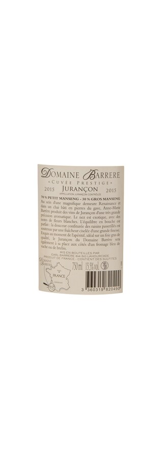 France - Frankrijk | Sud-Ouest - Jurançon | Château Barrere 2015 
