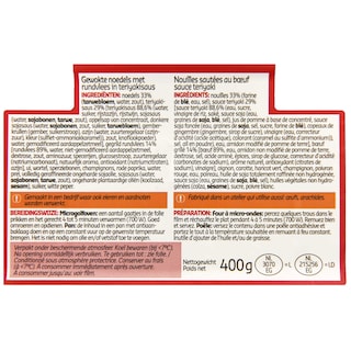 Delhaize | Teriyaki Rund | Noedels 400 gr