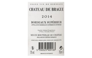France - Frankrijk | Bordeaux - Bordeaux Supérieur | Château de Brague 2014 Rouge 