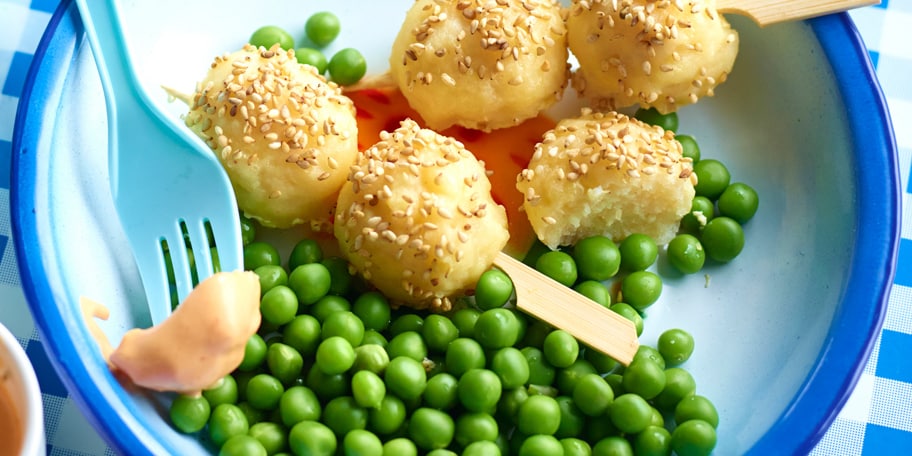 Brochettes met visballetjes zoals in de manga’s