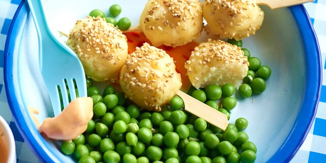 Brochettes met visballetjes zoals in de manga’s