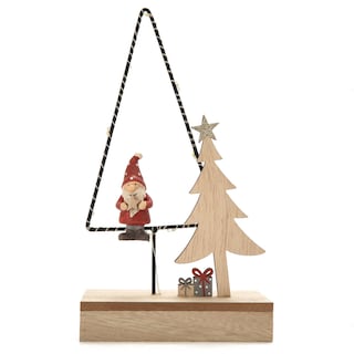 Delhaize | Arbre en bois & metal | led 