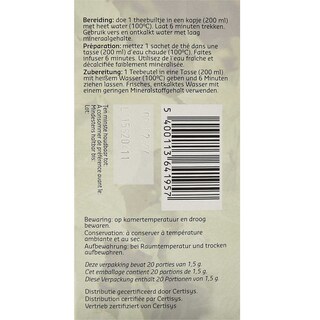 Delhaize | Bio | Kruidenthee | Munt | Zakjes | Fairtrade|Bio 