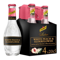 4x20cl | Peche blanche | Fleur de sureau