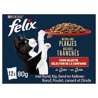 Felix | Heerlijke Plakjes | Kattenvoeding | Gelei |  Farm Selectie 