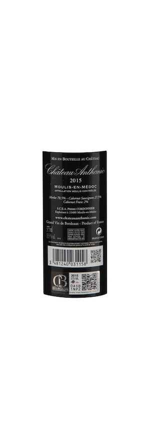 France - Frankrijk | Bordeaux - Moulis en Médoc | Château Anthonic 2015 Rouge 