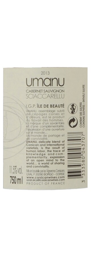 France - Frankrijk | Corse - Ile de Beauté IGP | Umani Cabernet - Sciaccarellu Rood 