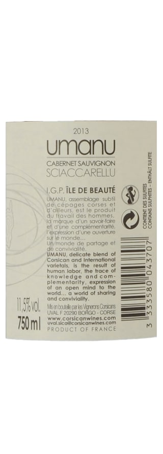 France - Frankrijk | Corse - Ile de Beauté IGP | Umani Cabernet - Sciaccarellu Rood 