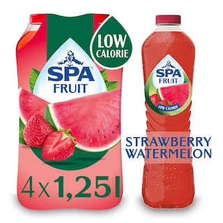 Spa | Fruit | Limonade | Non Pétillant | Strawberry-Watermelon | PET 4 x 1,25 l