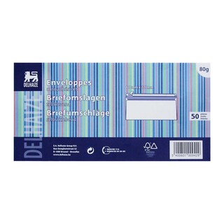 Delhaize | Briefomslagen | Zelfklevend | 110mm x 220mm 50 st