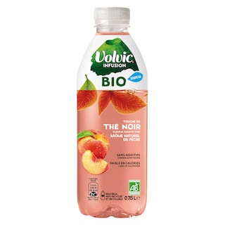 Volvic | Infusion | Thé noir | Pêche | Bio 